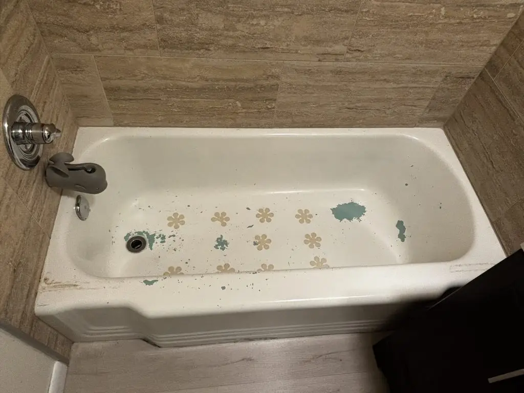 Standard tub 4 before